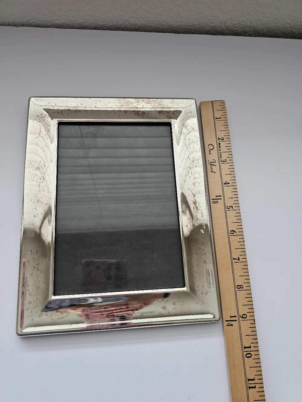 Vintage Polished Silver-Plate 5x7 Beveled Frame - Classic Mirror Finish​